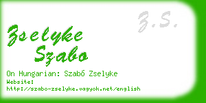 zselyke szabo business card